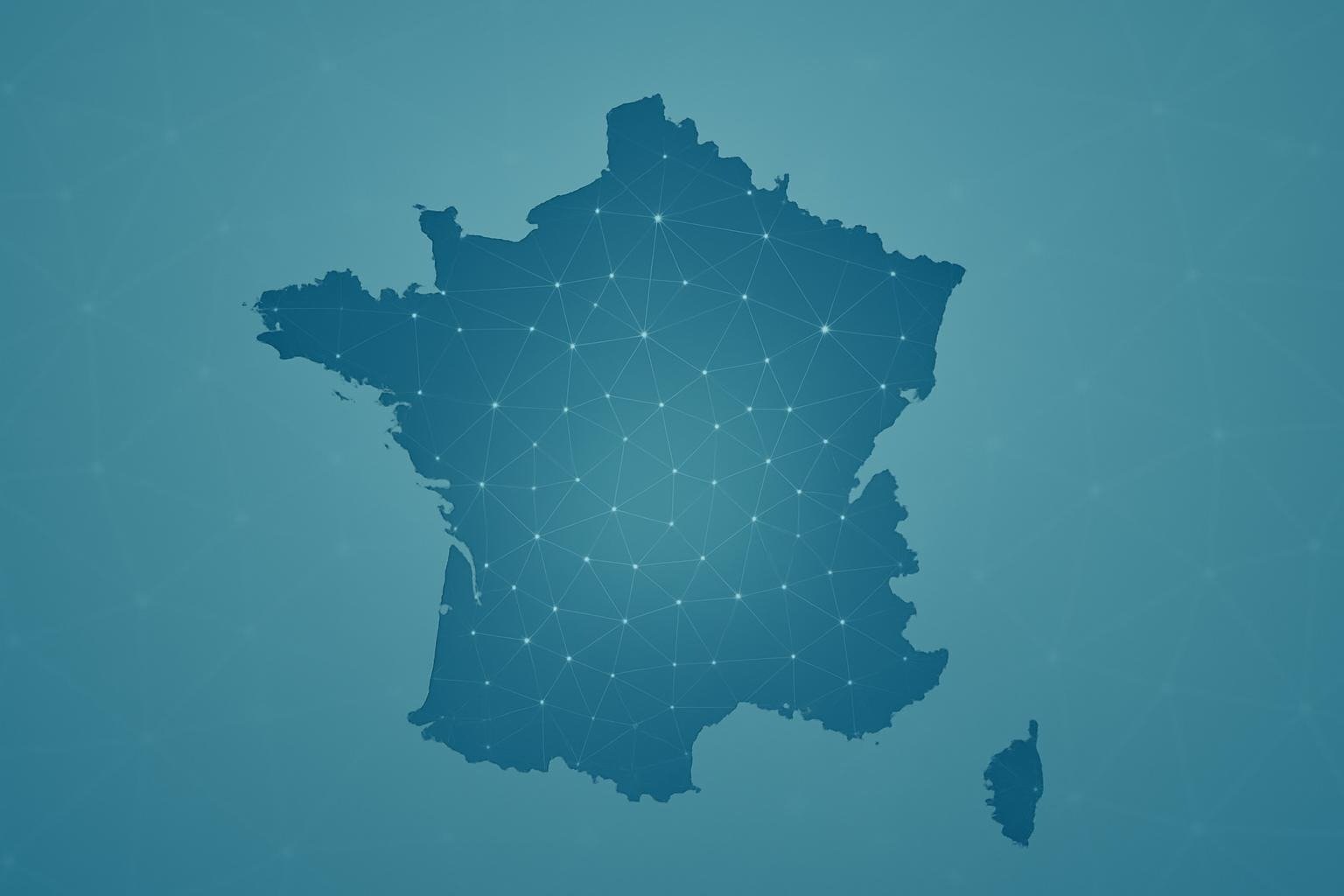 Illustration de la carte de France pour les partenaires